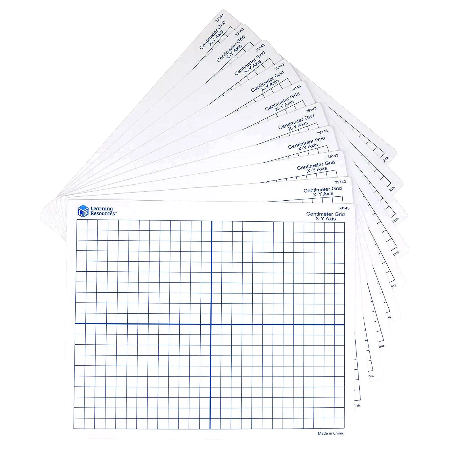 Double-Sided X-Y Axis Dry-Erase Mats (Set of 10)
