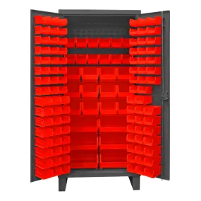 Durham HDC36-126-1795 Cabinet, 12 Gauge, 126 Red Bins, 36 X 24 X 78