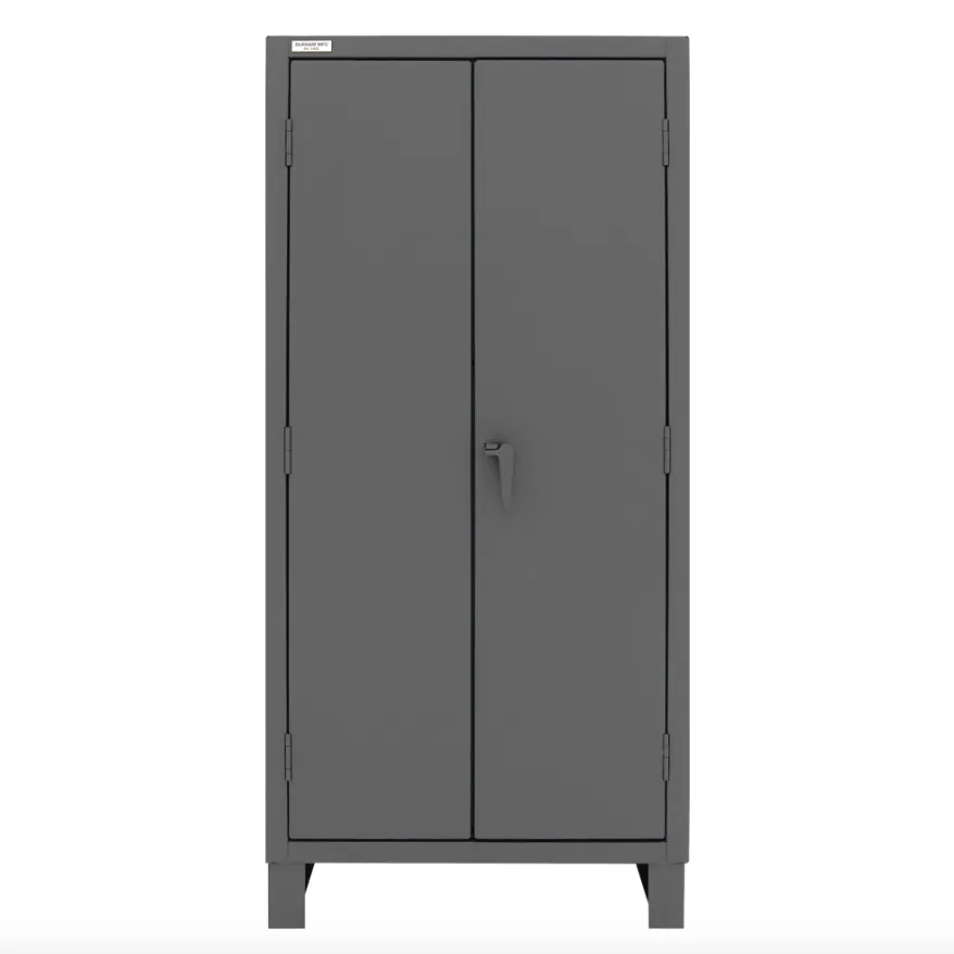 Durham HDC36-60-2S6D5295 Cabinet, 12 Gauge, 2 Shelves, 6 Door Shelves, 60 Blue Bins, 36 X 24 X 78