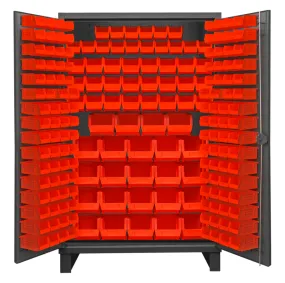 Durham HDC48-192-1795 Cabinet, 12 Gauge, 192 Red Bins, 48 X 24 X 78