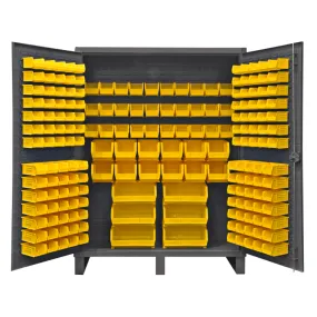 Durham HDC60-198-95 Cabinet, 12 Gauge, 198 Yellow Bins, 60 X 24 X 78