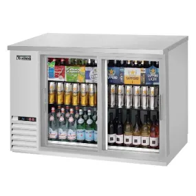 Everest - BB59G-SD-SS Commercial 57" Back Bar Cooler Two Section