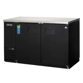 Everest - EBB59-24, Commercial 57" Two Section Back Bar Refrigerator Cooler 17 cu. ft.