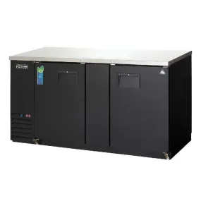Everest - EBB69-24, Commercial 68" Back Bar Beverage Cooler 24" Deep Solid Door 20 cu.ft.