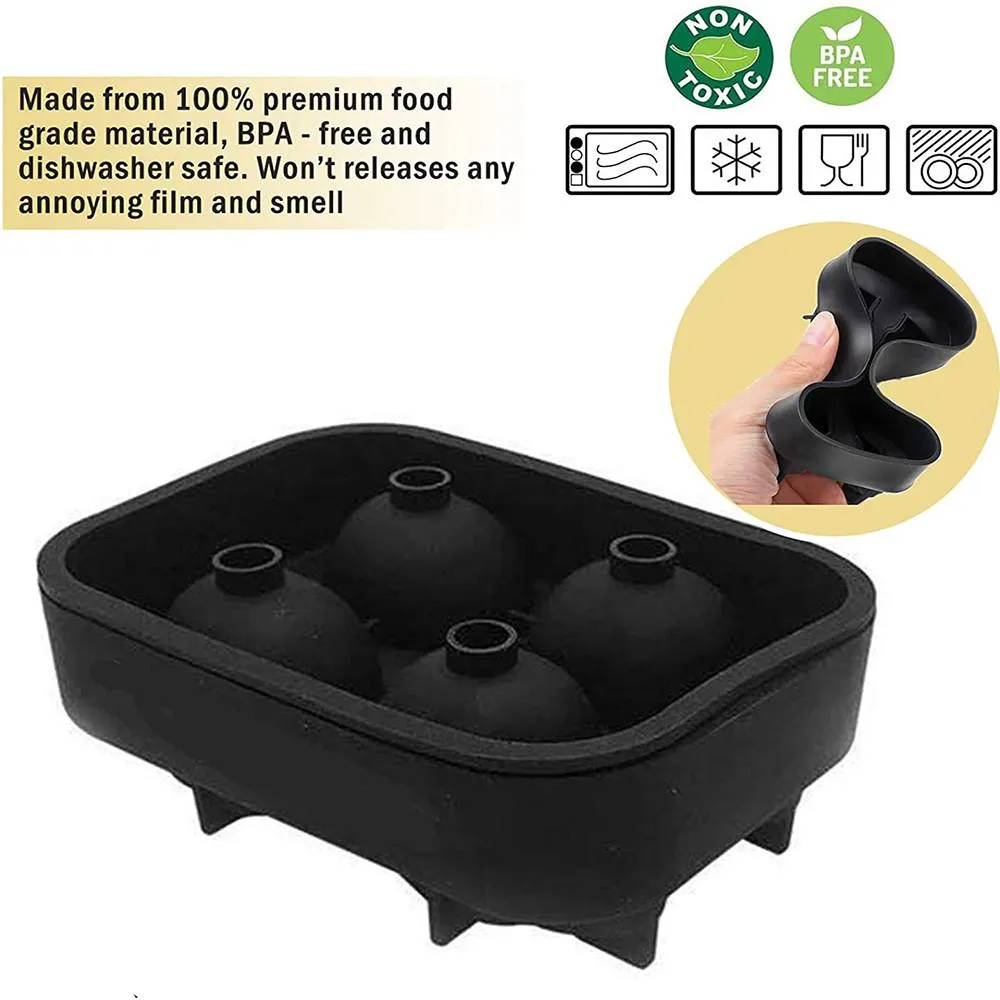 Flexible Silicone Ice Cube Trays 3D Skull Ice Cubes Mold