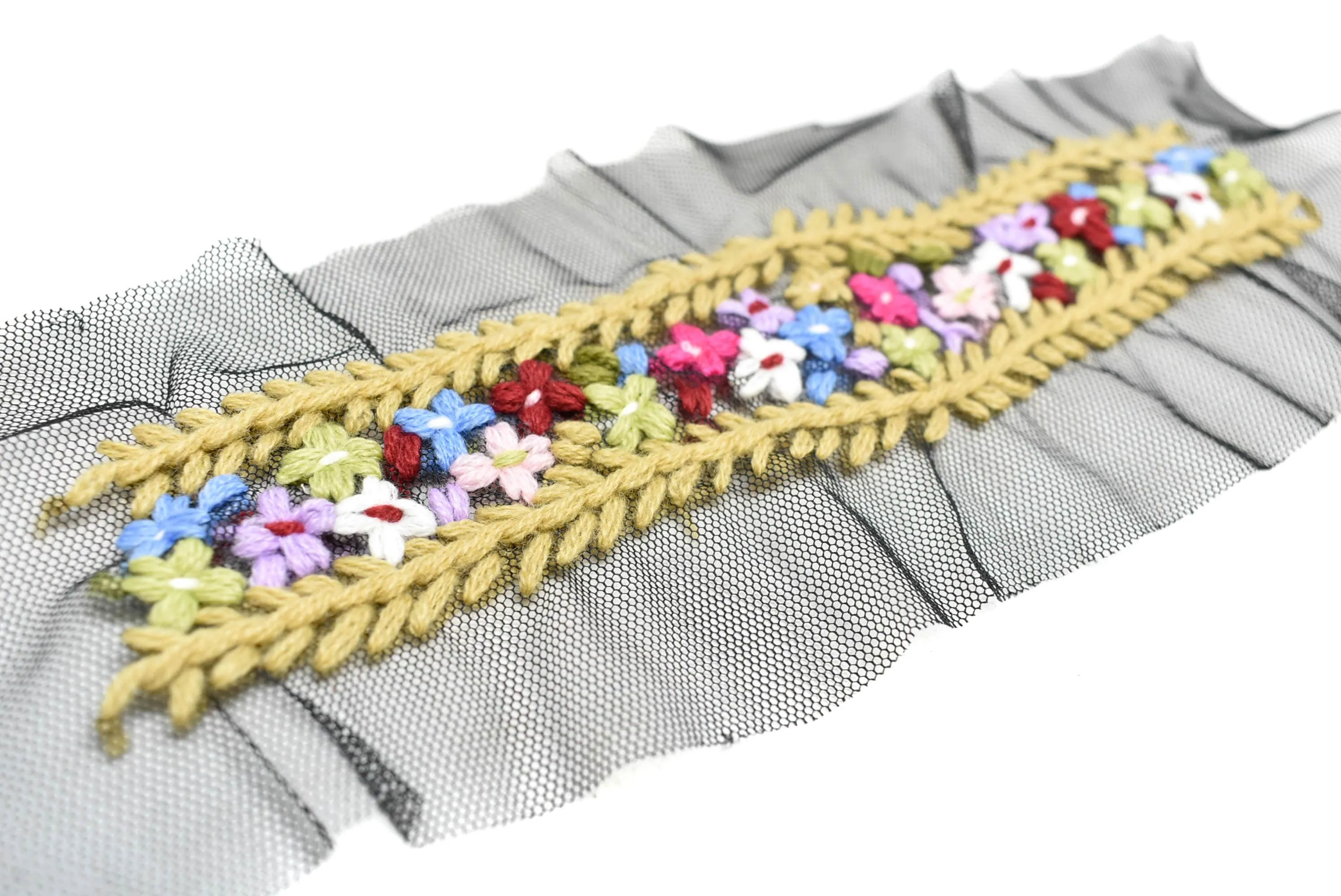 Floral Mesh Lace Applique