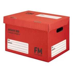 FM Box Archive Red Standard Strength 384x284x262mm Inside Measure
