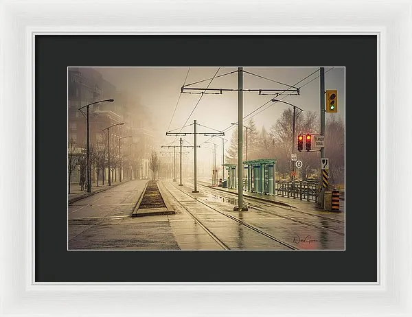 Fog Deserted Street - Framed Print