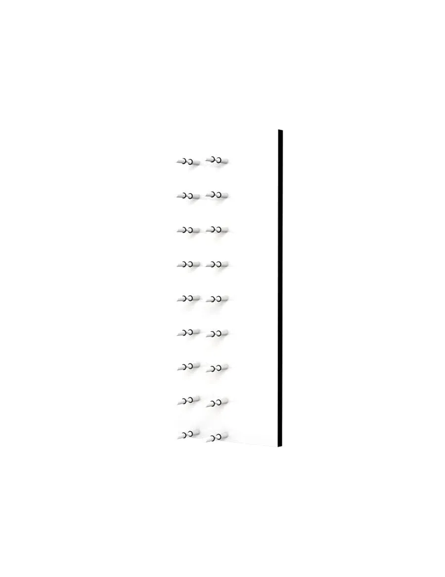 Fusion Wine Wall HZ White Panel - 3FT Label-Out Wall Mounted Wine Rack (9-27 Bottles)