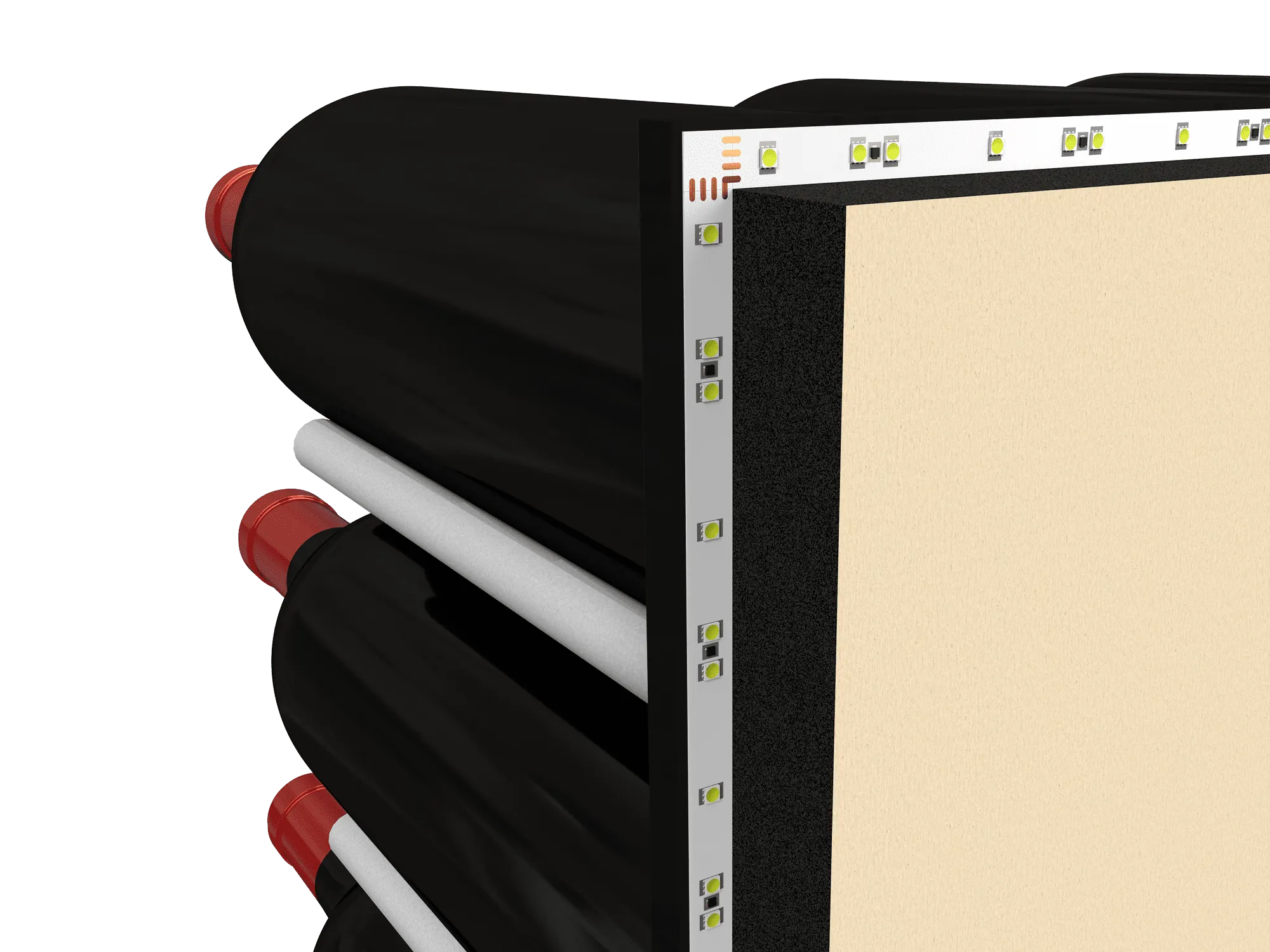 Fusion Wine Wall HZ White Panel - 3FT Label-Out Wall Mounted Wine Rack (9-27 Bottles)