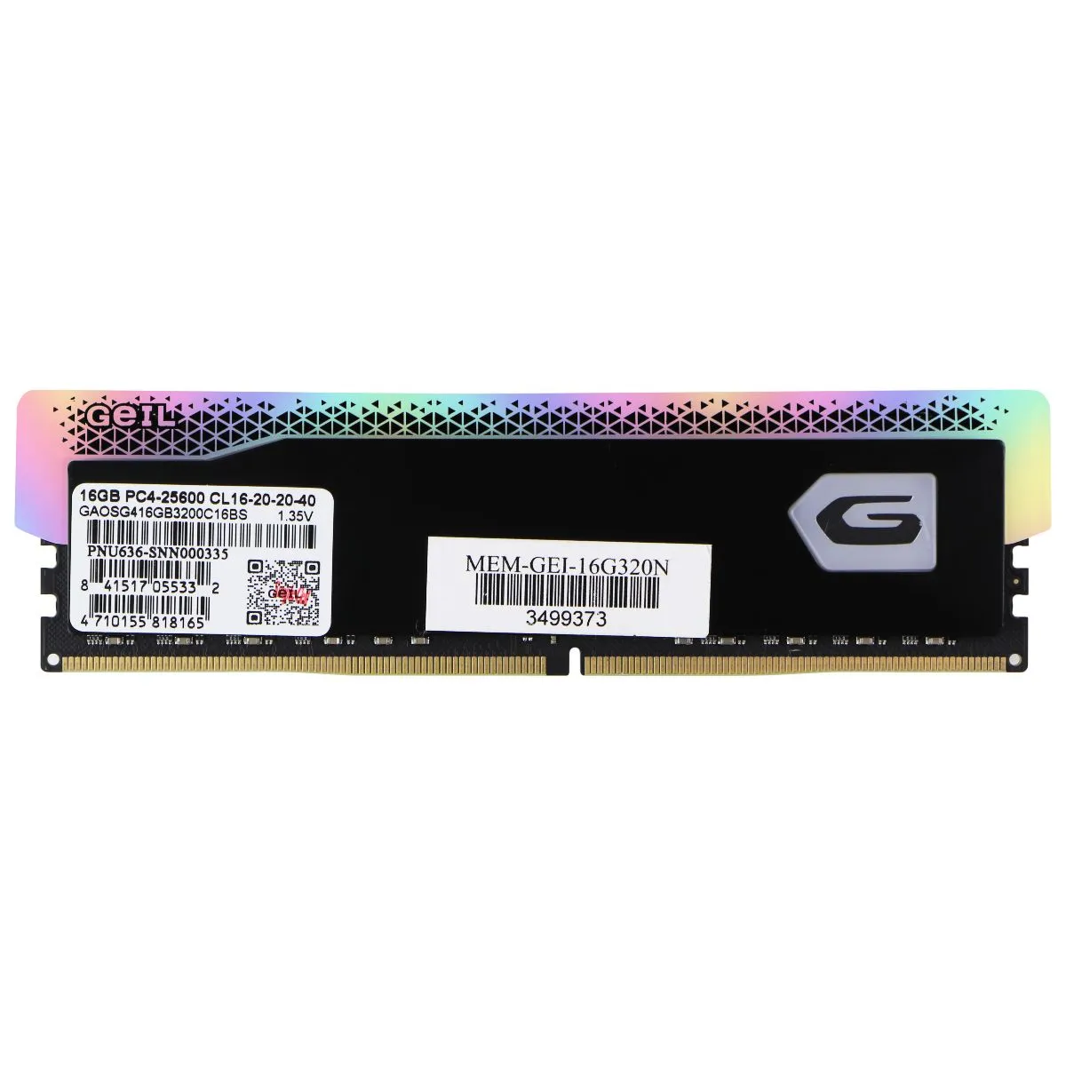 GeIL ORION DDR4 RAM 3200MHz (16GBx1) GAOSG416GB3200C16BS
