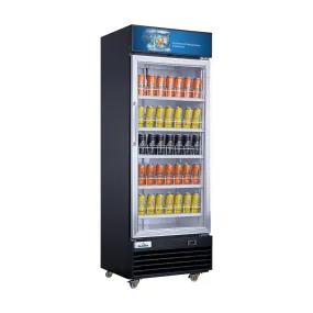 Glacier 29" Merchandiser Refrigerator with 1 Glass Door, Black Exterior
