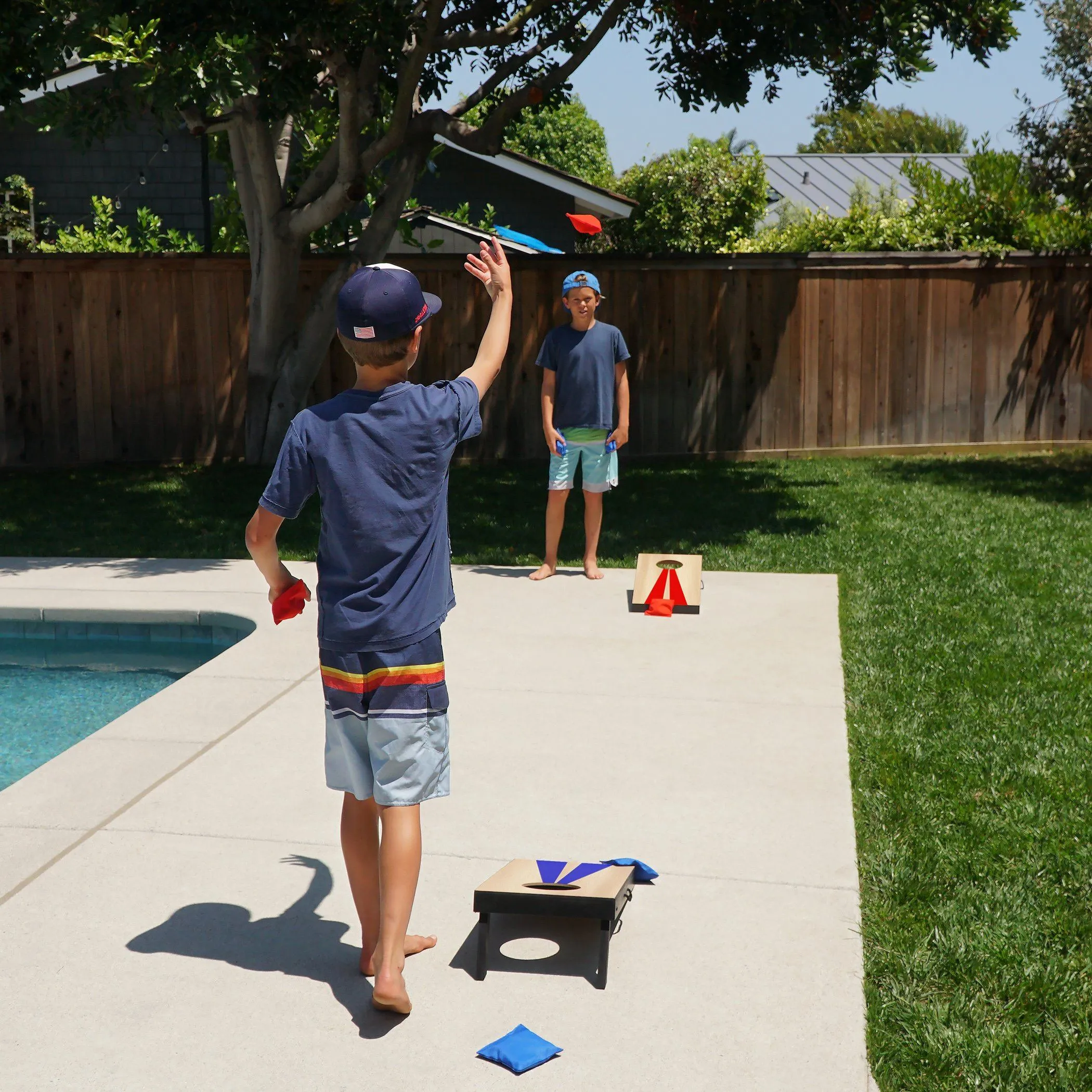 GoSports Portable Junior Size Cornhole Game Set - Wood