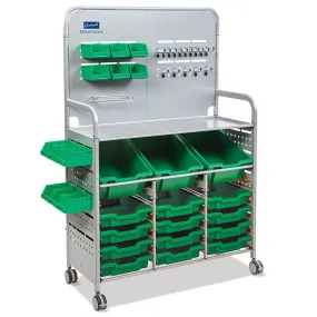 Gratnells MakerSpace Cart with 3 Deep & 12 Shallow Trays