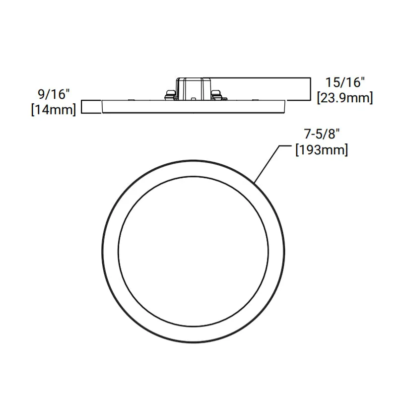 Halo SMD6 6" LED Round Surface Mount Downlight, CCT Selectable