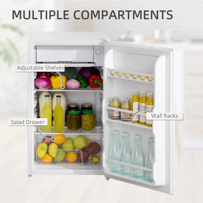 HOMCOM Freestanding Under Counter Fridge with Chiller Box 91L - White