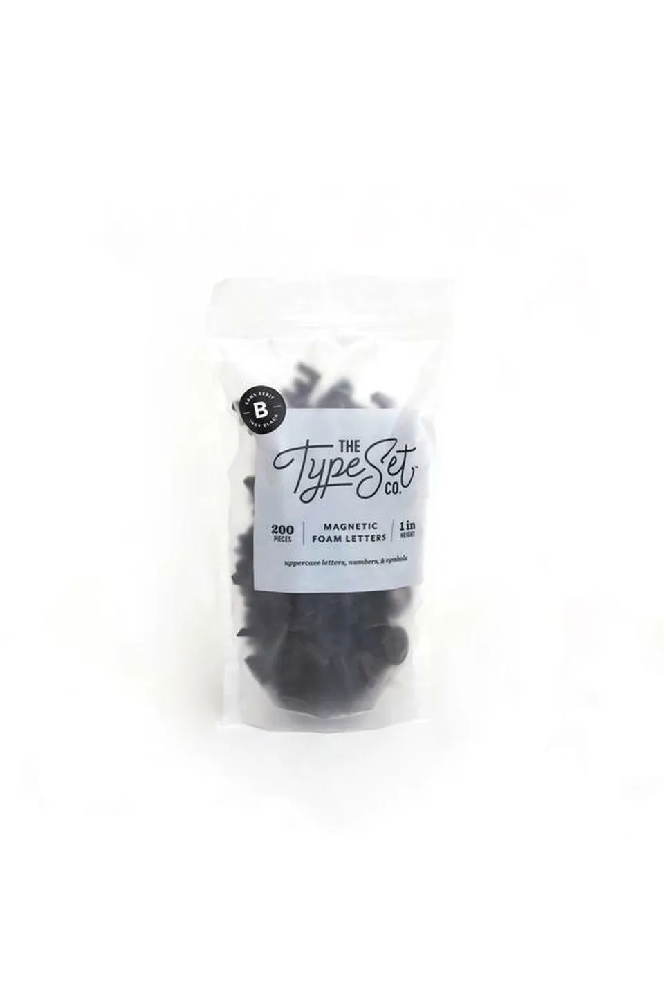 Inky Black Sans Serif Soft Magnetic Letters