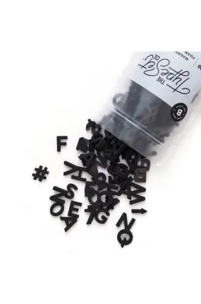 Inky Black Sans Serif Soft Magnetic Letters