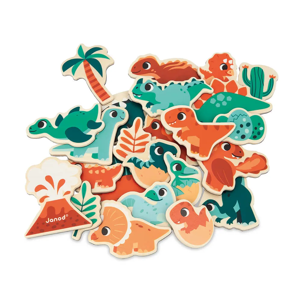 Janod Dinosaur Magnets - 24 pieces