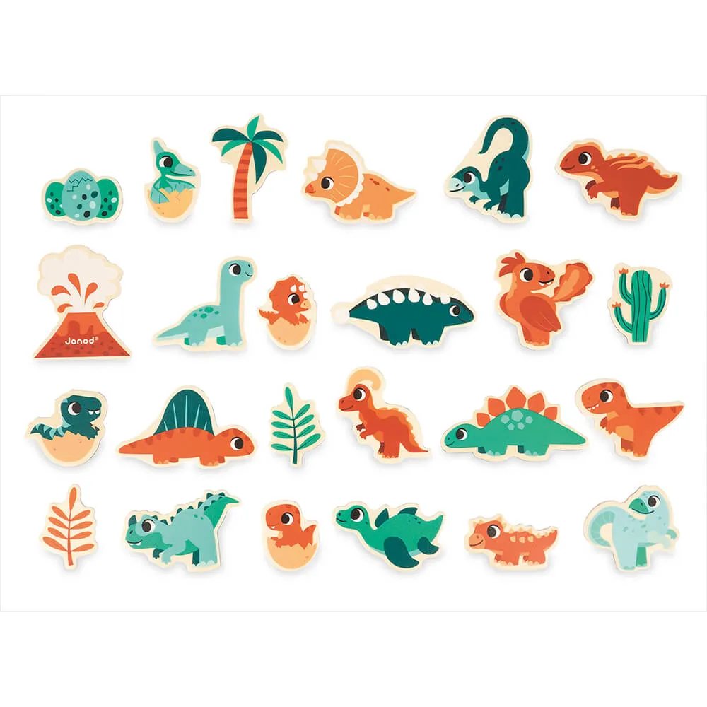 Janod Dinosaur Magnets - 24 pieces