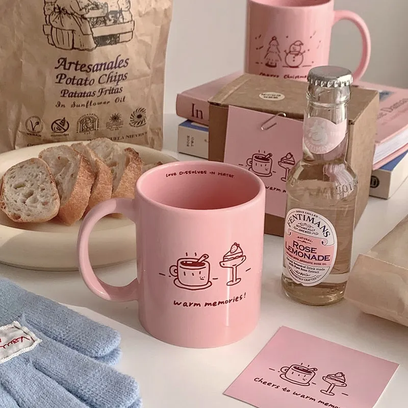 Kawaii Pink Christmas Coffee Mug
