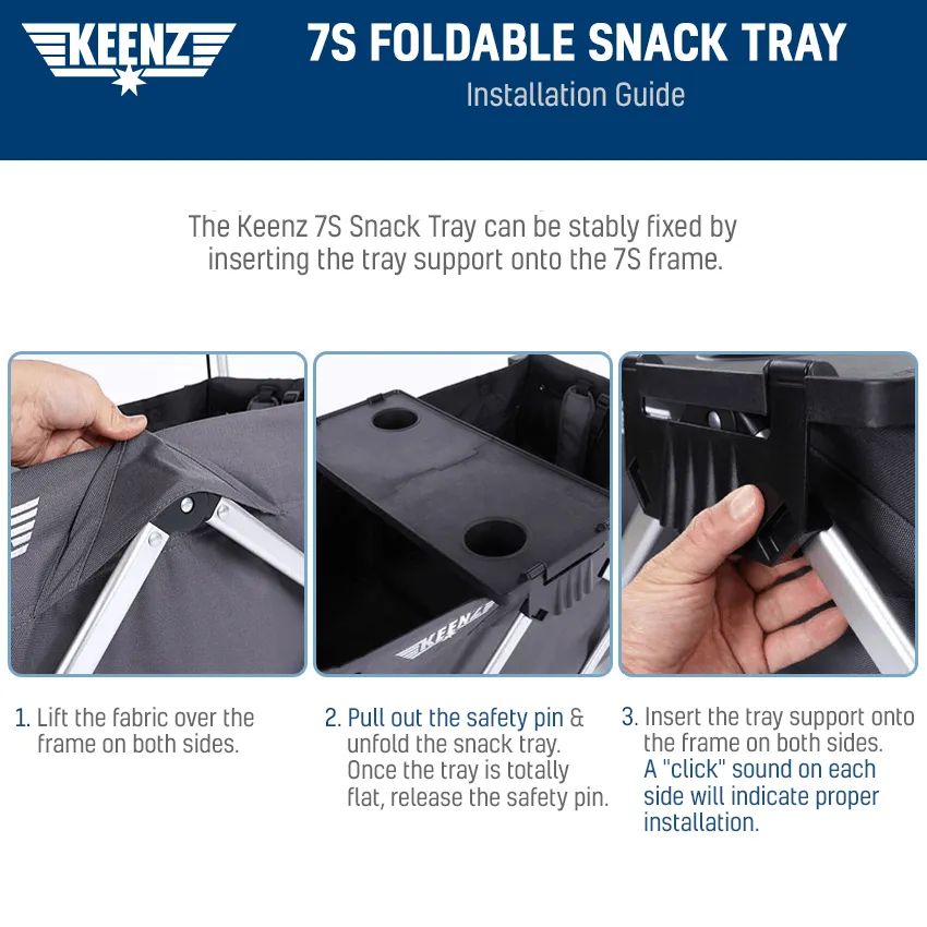 Keenz 7S Stroller Wagon Portable Snack Tray