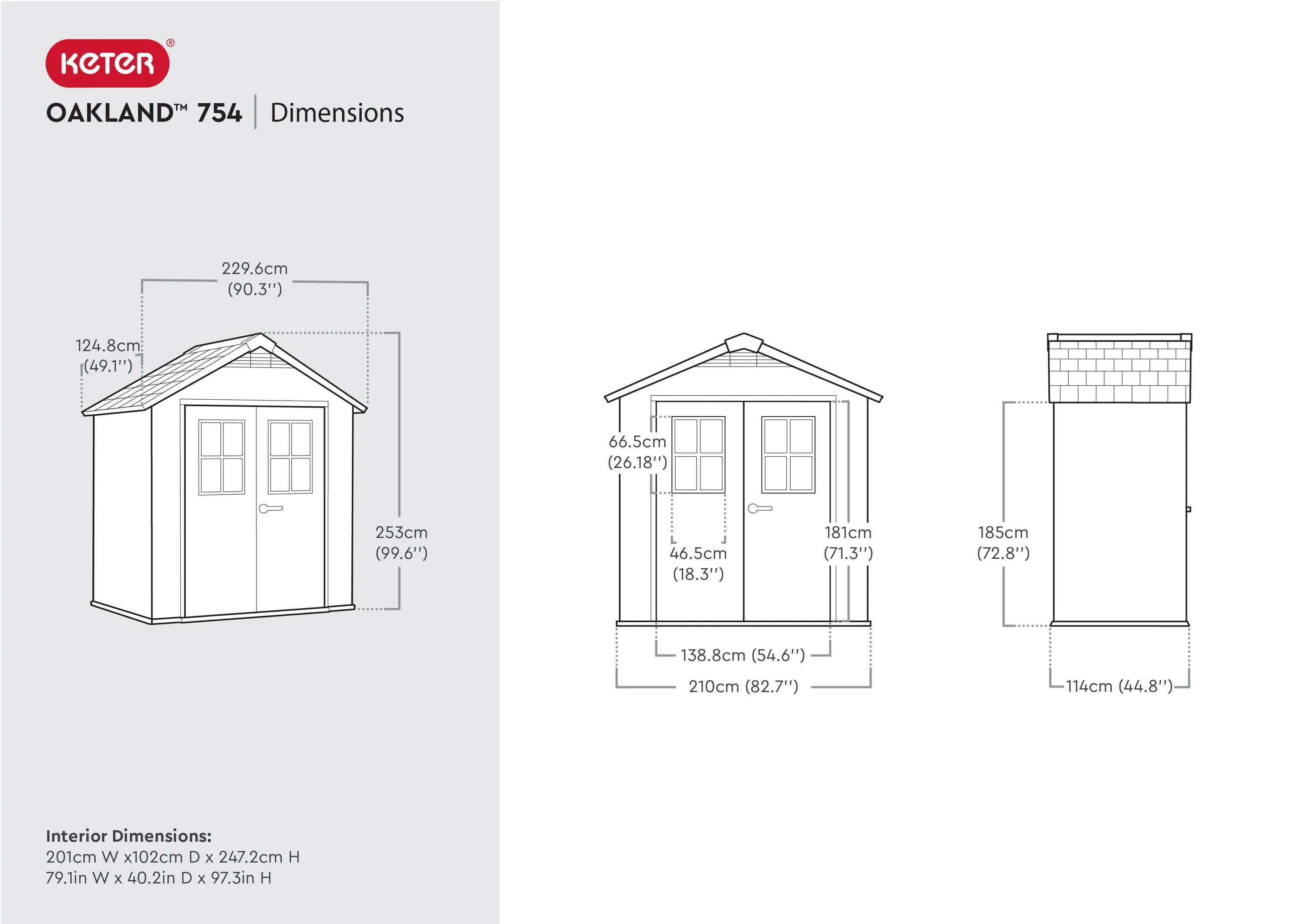 Keter Oakland Garden Shed 754