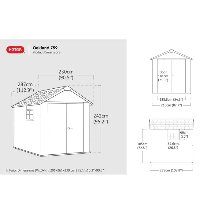 Keter Oakland Garden Shed 759