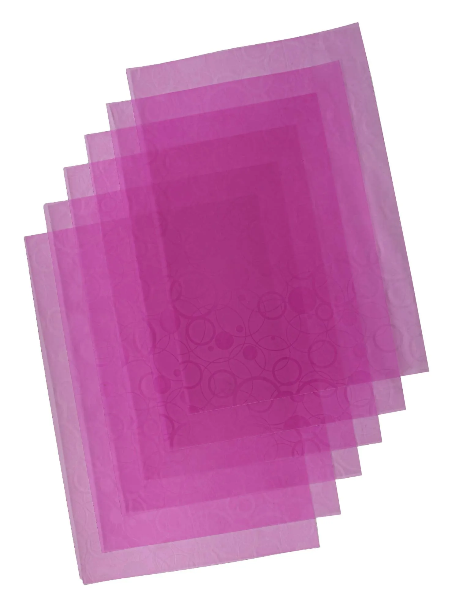 Kuber Industries Circle Design 6 Piece PVC Refrigerator Drawer Mat Set - 19"x13", Pink (CTKTC03373), Polyvinyl Chloride