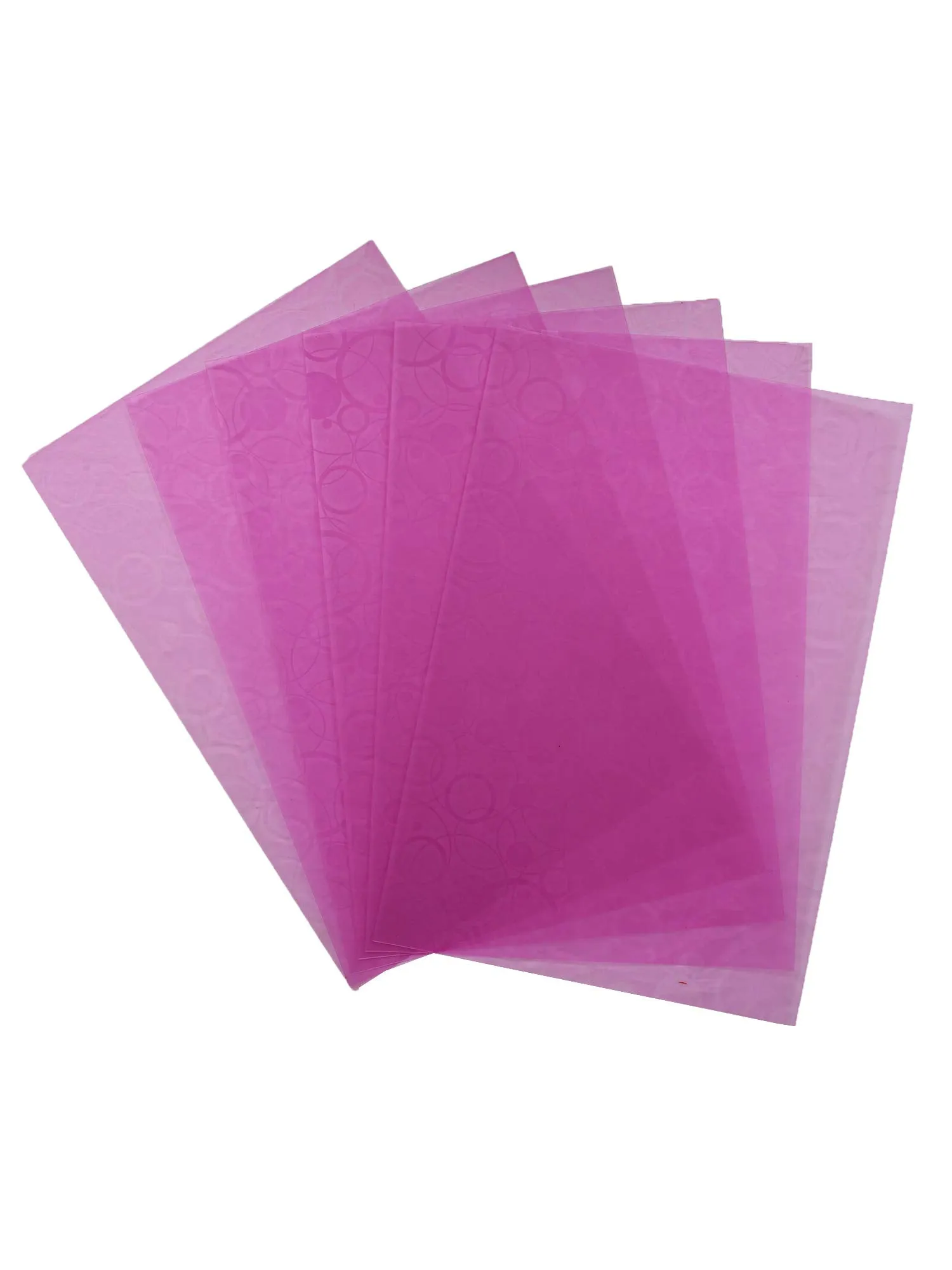 Kuber Industries Circle Design 6 Piece PVC Refrigerator Drawer Mat Set - 19"x13", Pink (CTKTC03373), Polyvinyl Chloride