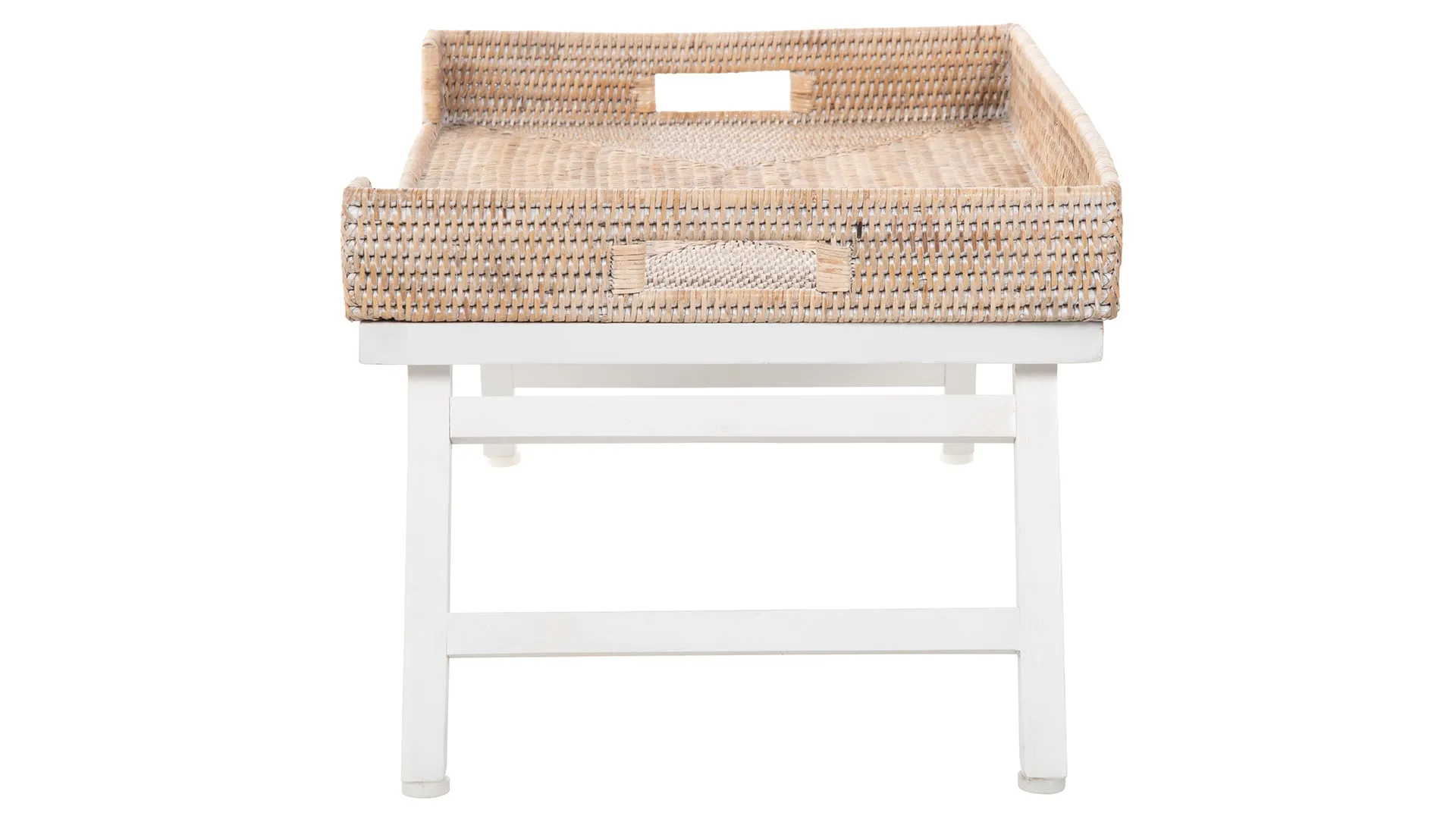 La Jolla Rattan Breakfast Tray with Folding Legs