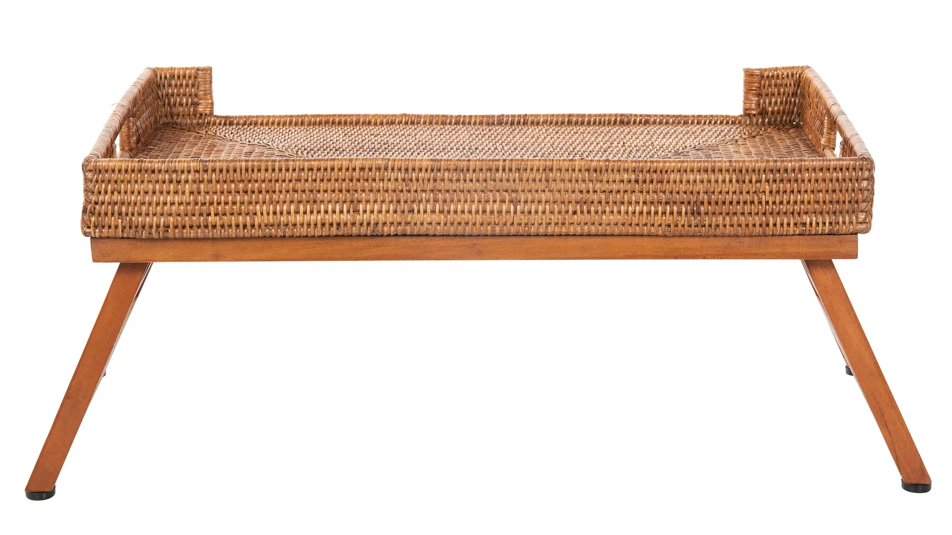 La Jolla Rattan Breakfast Tray with Folding Legs