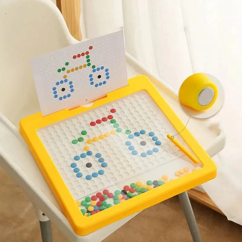 Large Magnetic Drawing Pad for Kids Montessori Magnetic Dots Board