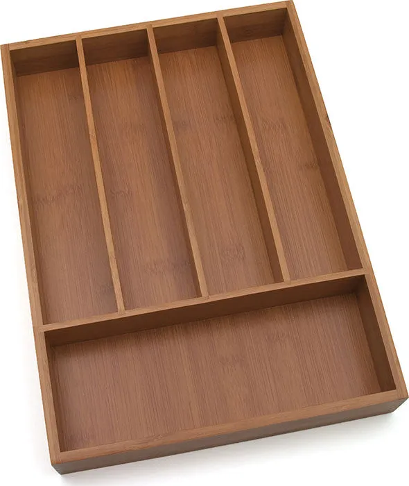 Lipper International Bamboo Flatware Organizer, 5 Compartments