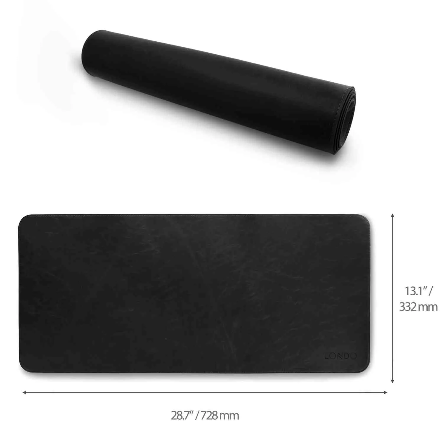 Londo Leather Extended Mouse Pad, Leather Office Desk Mat, Desk Pad Protector