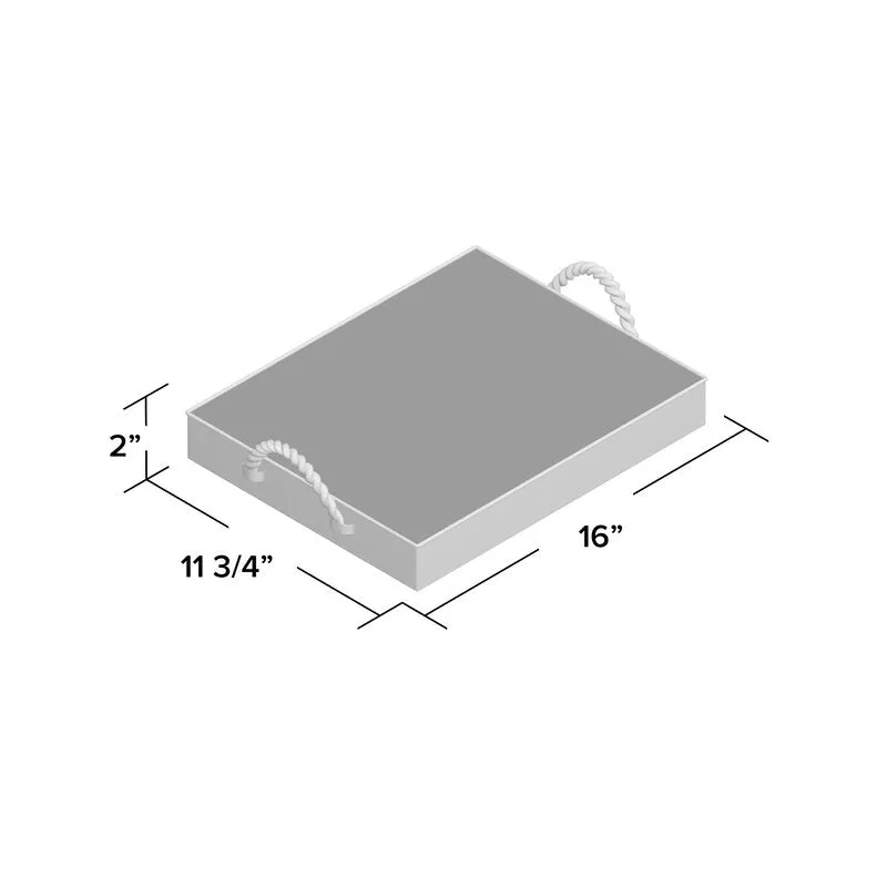 Mahagi Galvanized Rectangle Gray Coffee Table Tray