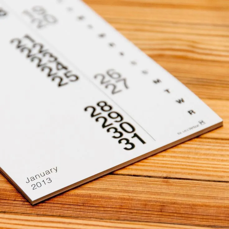MAKE Mini Monthly Vertical Calendar Pad 2015