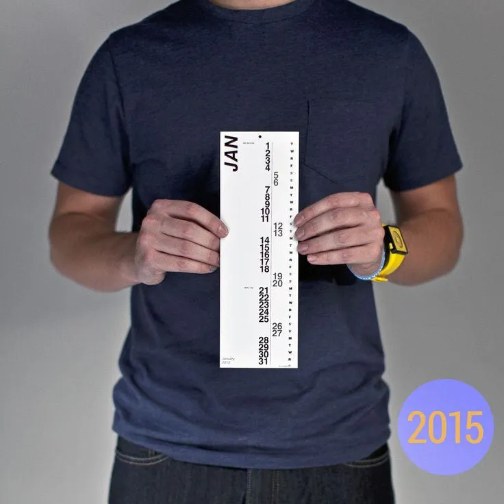 MAKE Mini Monthly Vertical Calendar Pad 2015