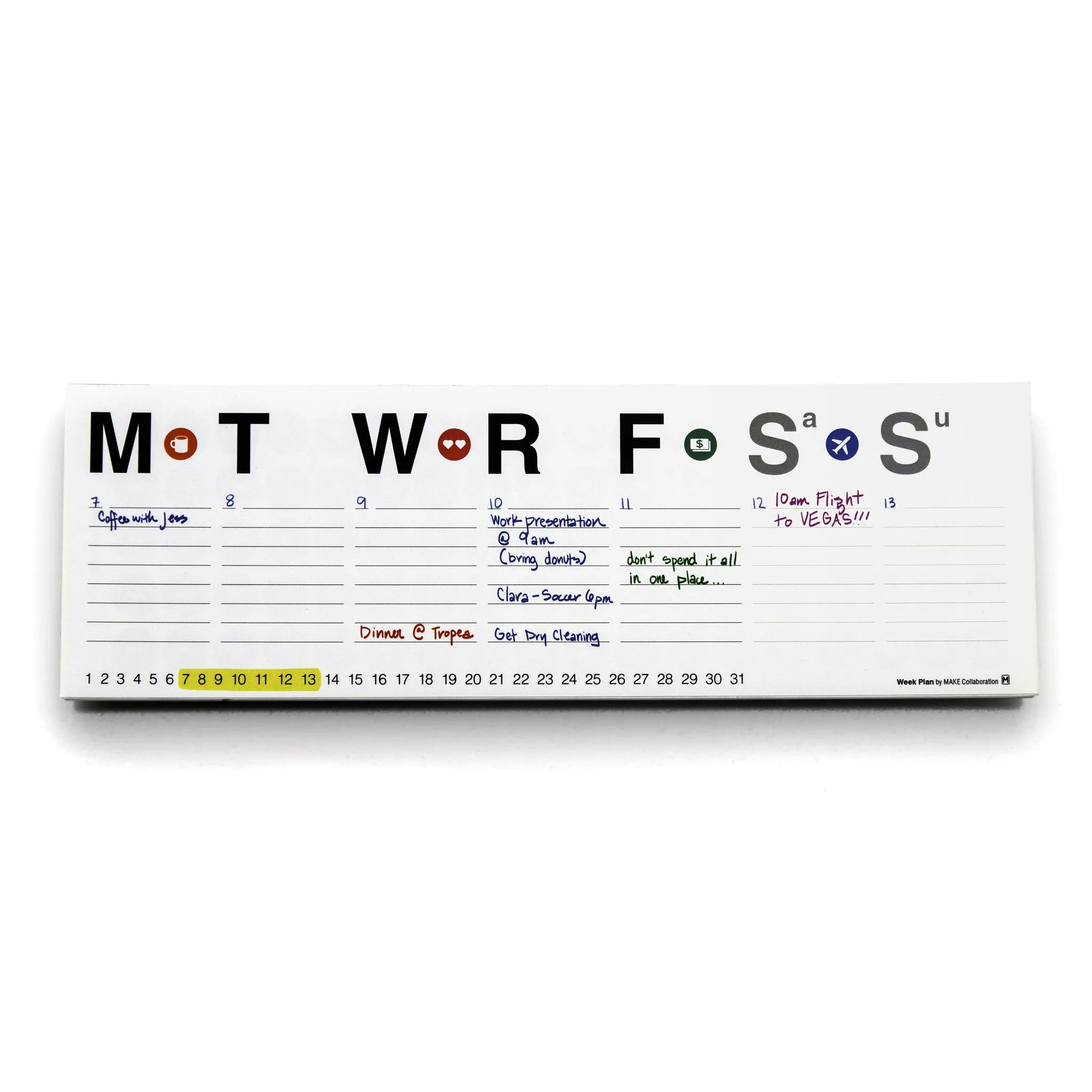 MAKE Week Plan Weekly Planner Pad