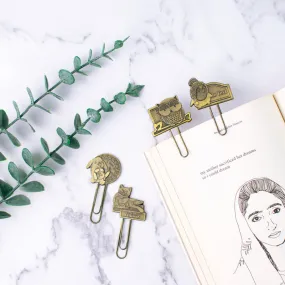 Metallic Paper Clip Bookmark - Animals