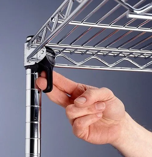 Metro 5A377C 18" x 72" x 74" Chrome Wire Shelving Unit with 5 Super Adjustable&trade; Wire Shelves