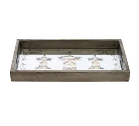 Mirrored Antiqued Tray