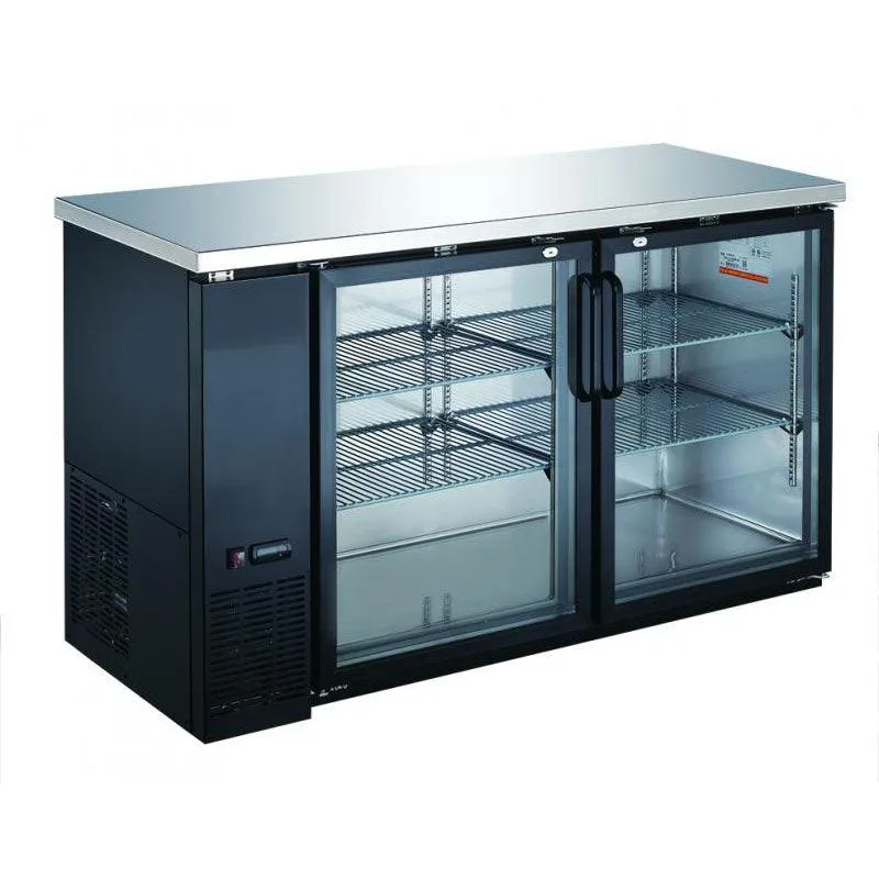 Nella 61” Glass 2-Door Back Bar Cooler- 50060