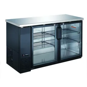 Nella 61” Glass 2-Door Back Bar Cooler- 50060