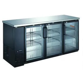 Nella 73” Glass 3-Door Back Bar Cooler