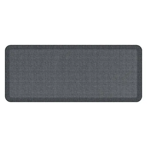 NewLife by GelPro Anti-Fatigue Designer Comfort Kitchen Floor Mat, 20x48", Tweed Nickel Grey Stain Resistant Surface with 3/4” Thick Ergo-foam Core for Health and Wellness