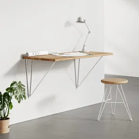 Oak Desk on Hairpin wall brackets / DESK collection