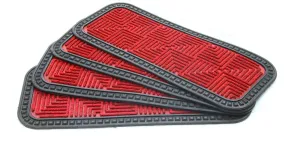 OnlyMat Stylish Red Anti-Slip 25cmx60cm Step Stair Mats with Anti-Slip Backing