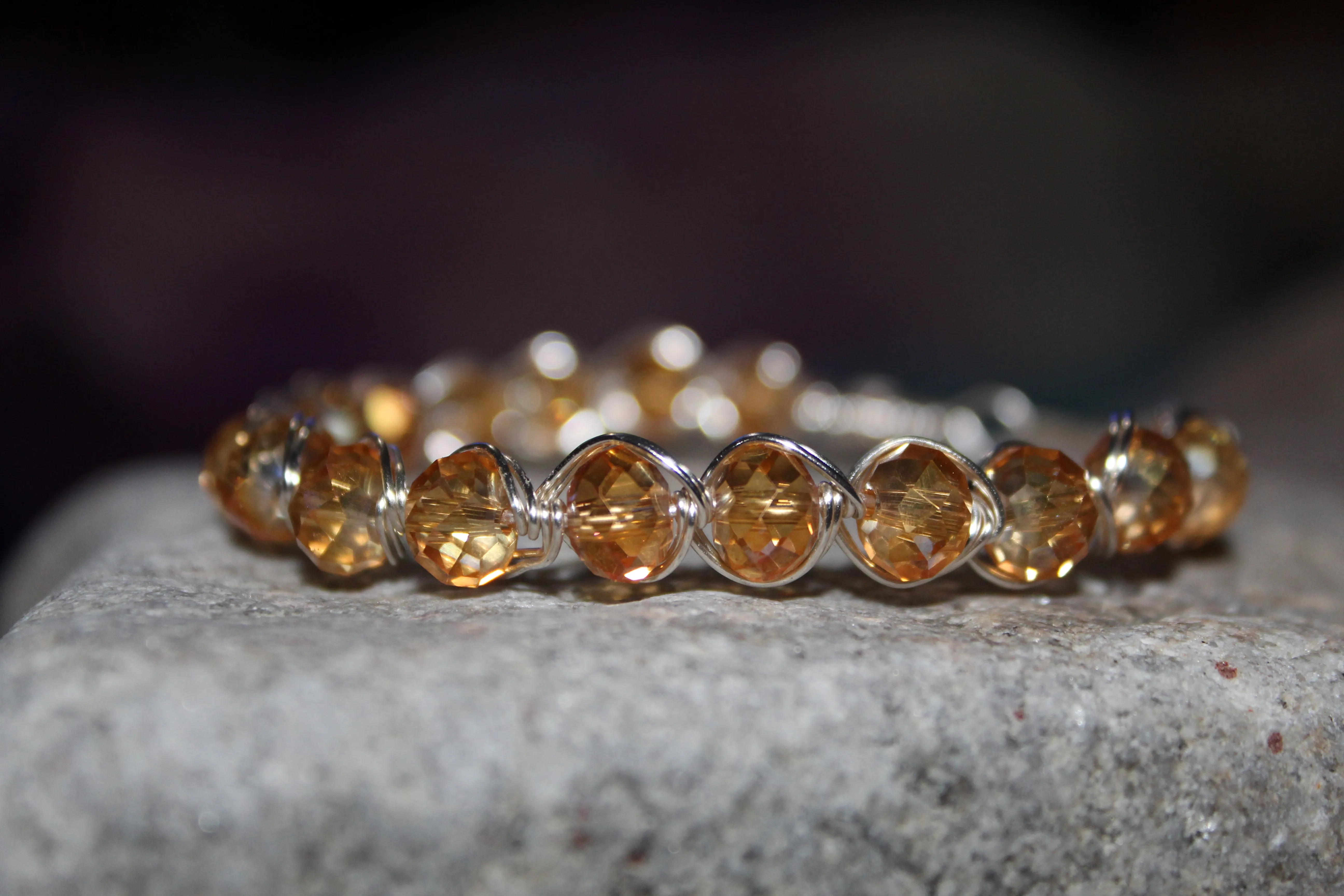 Orange wrapped bracelet