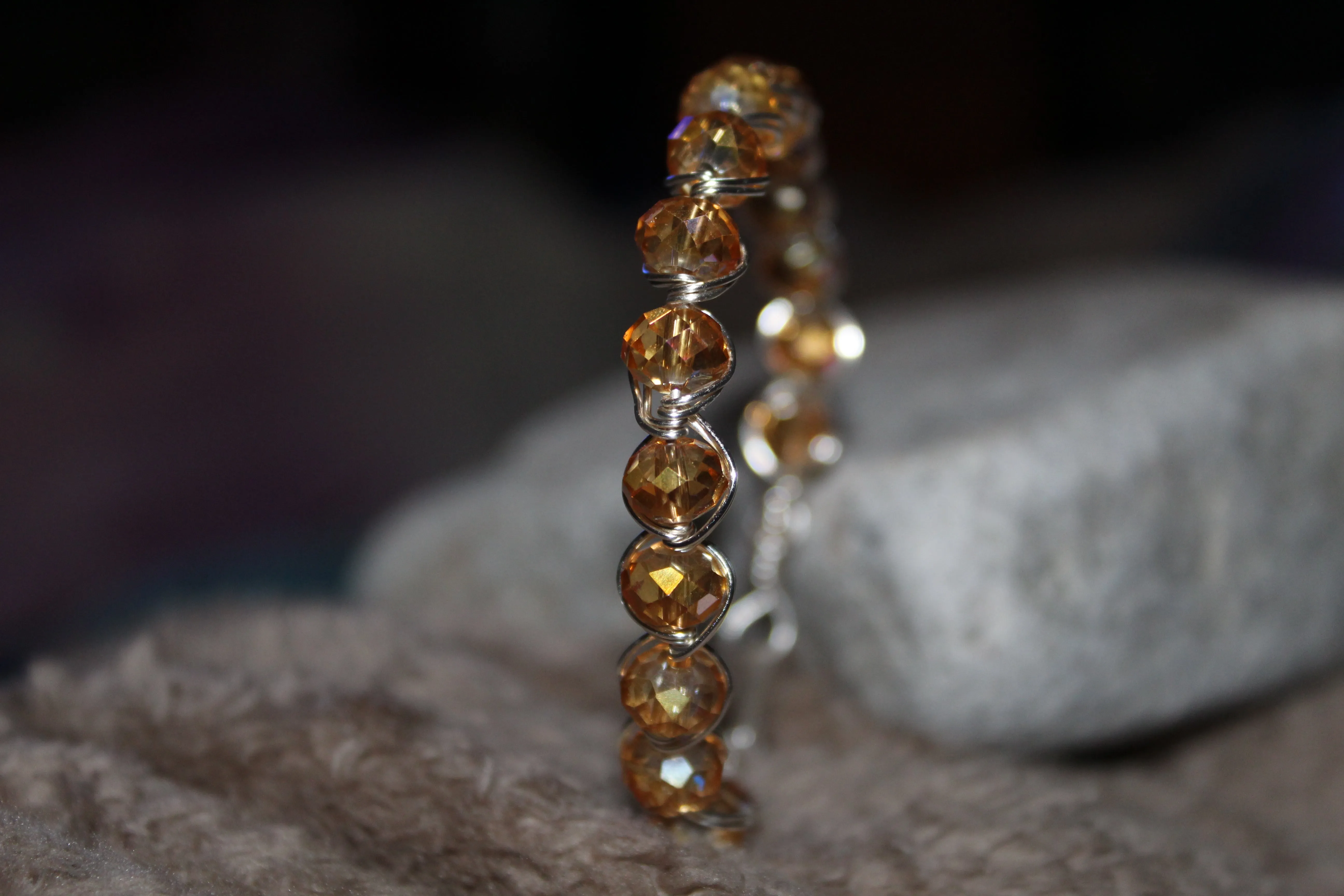 Orange wrapped bracelet